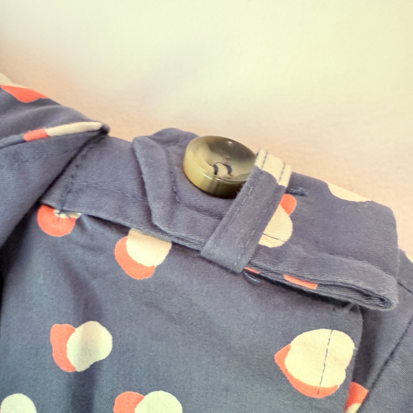 Topshop Polka Dot Trench Coat - Size 6