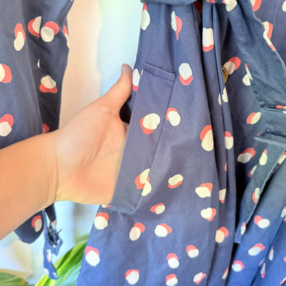 Topshop Polka Dot Trench Coat - Size 6