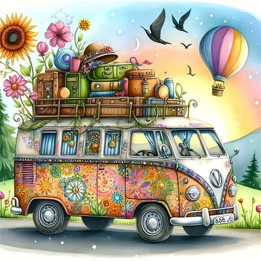 VW Combi 5D Diamond Painting Kit – 40×40 cm