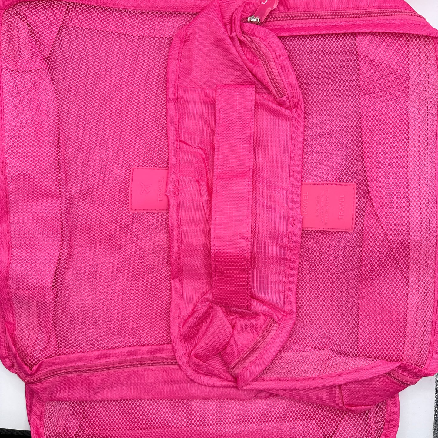 6 Piece Travel Compression Pouch Organiser Set (Hot Pink)