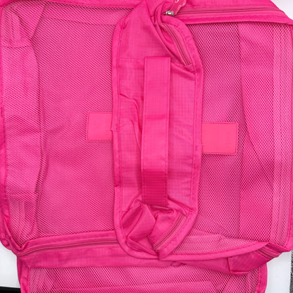 6 Piece Travel Compression Pouch Organiser Set (Hot Pink)