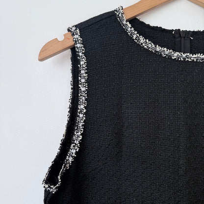 Tweed Style Mini Dress Black Size L