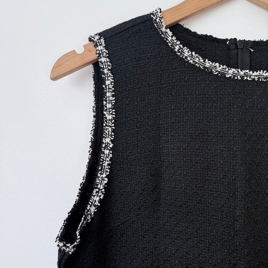 Tweed Style Mini Dress Black Size L