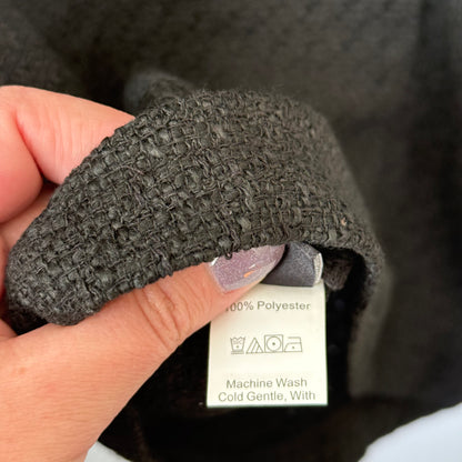Tweed Style Mini Dress Black Size L