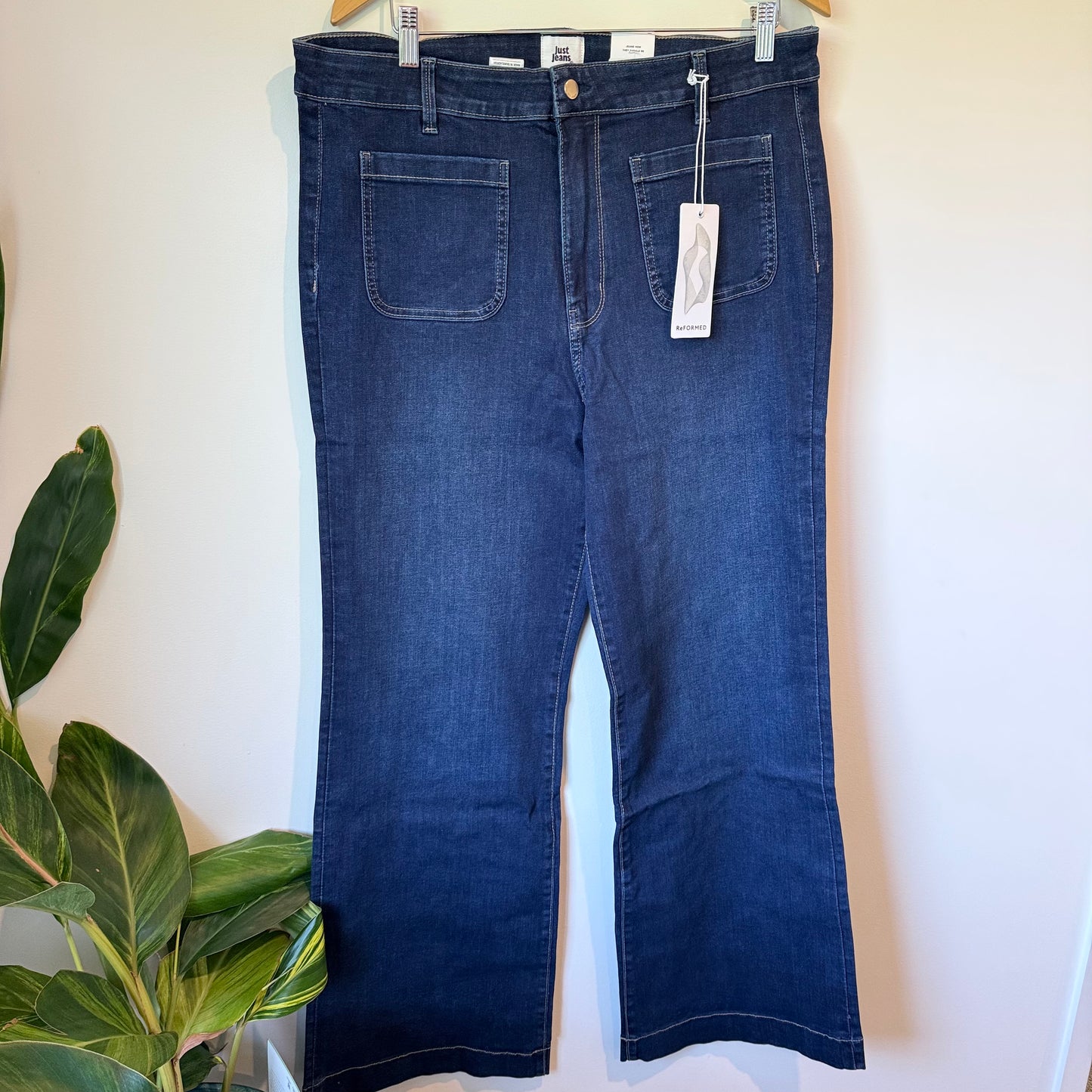 JUST JEANS Reformed Wide Leg Dark Sapphire – Size 16