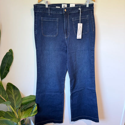 JUST JEANS Reformed Wide Leg Dark Sapphire – Size 16