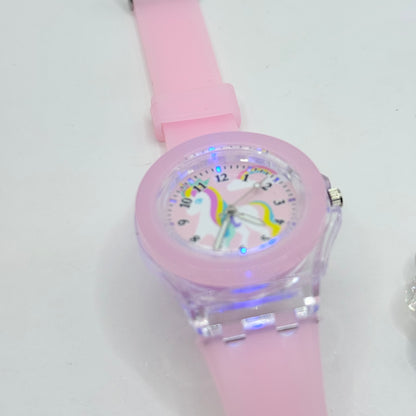 Unicorn Watch & Bracelet Set - Pink