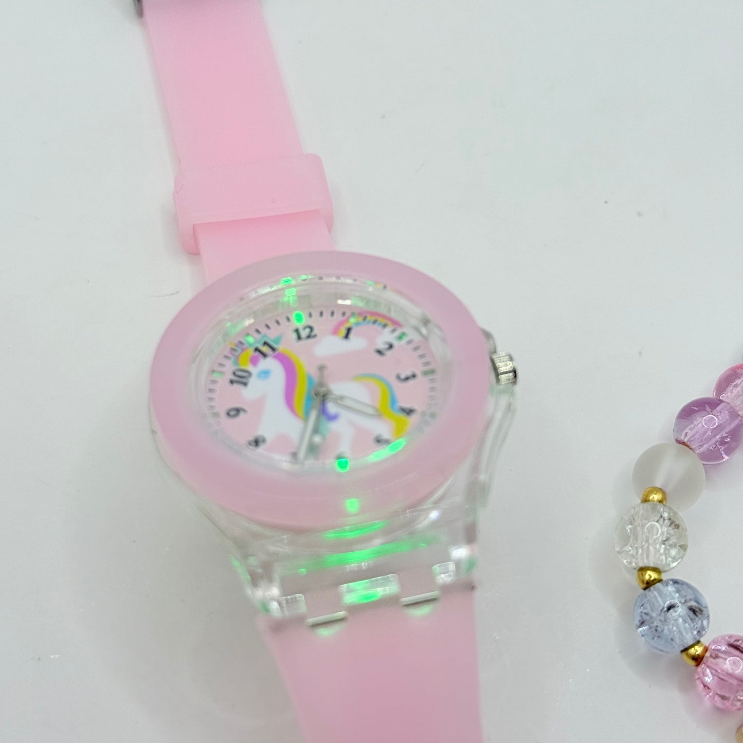 Unicorn Watch & Bracelet Set - Pink