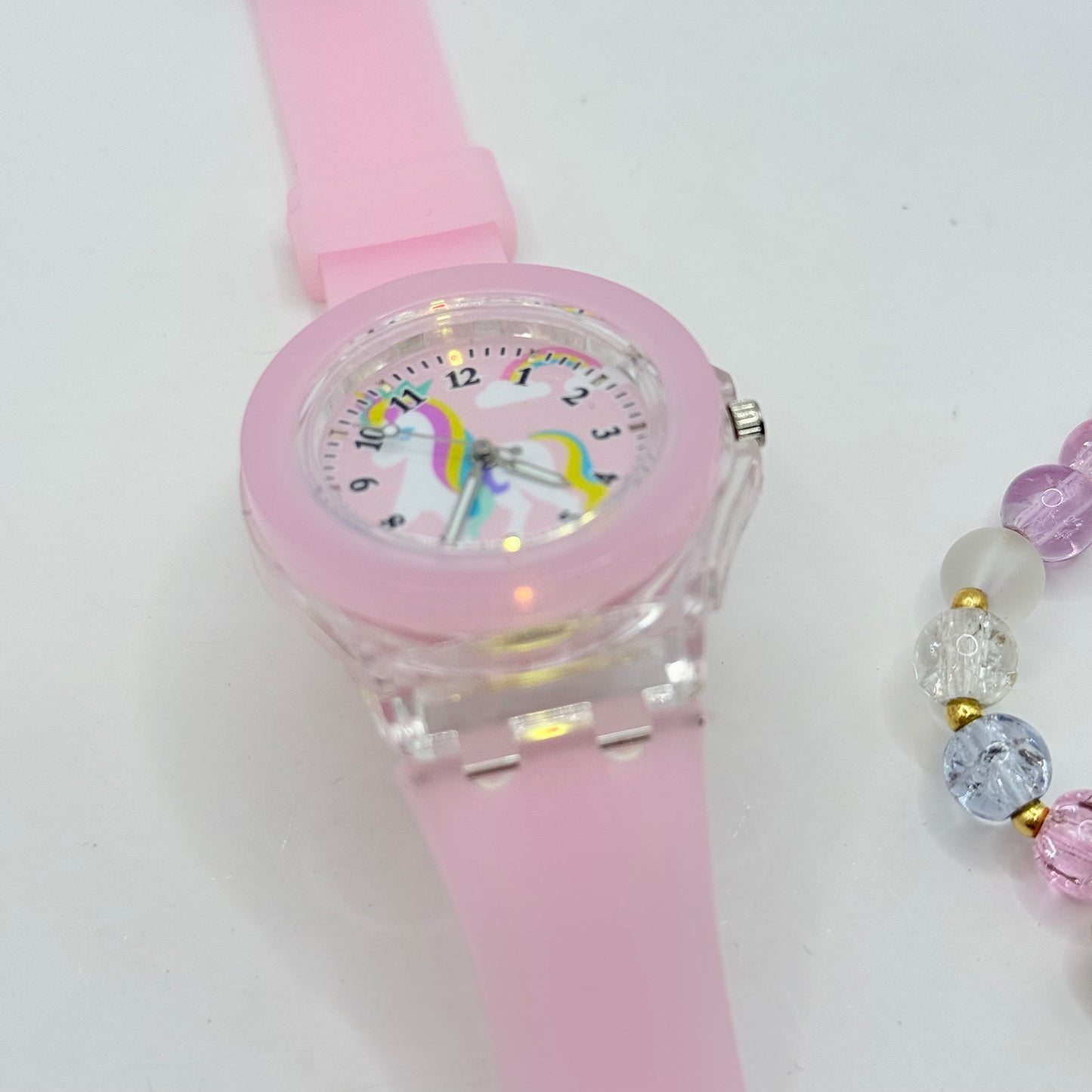 Unicorn Watch & Bracelet Set - Pink