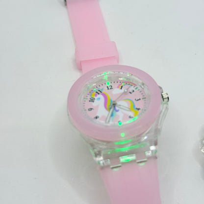Unicorn Watch & Bracelet Set - Pink