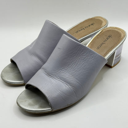 Diana Ferrari Lavender Leather Mules Size 6.5