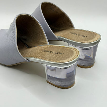 Diana Ferrari Lavender Leather Mules Size 6.5