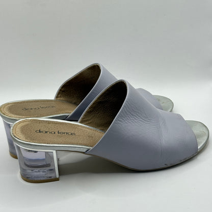 Diana Ferrari Lavender Leather Mules Size 6.5