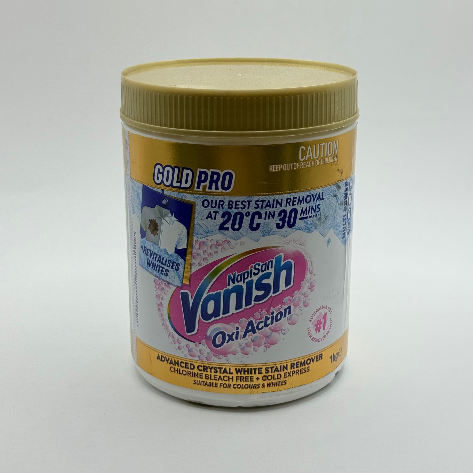 Vanish napisan gold pro oxi action crystal white stain remover - 1kg - fabric stain removers home&living materials
