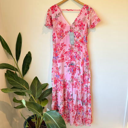Verge Rosebud Pink Dress - Small