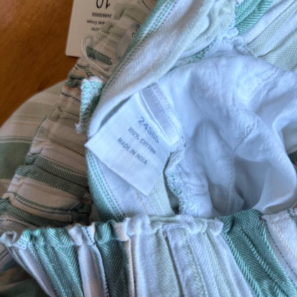 Victoria Hill Tie Waist Crops Ecru Size 10