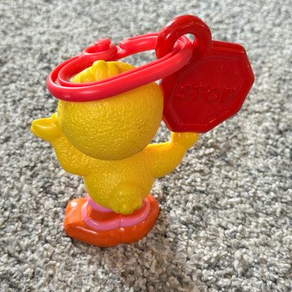 Vintage 1988 Tyco Big Bird Stop Sign Figure Sesame Street