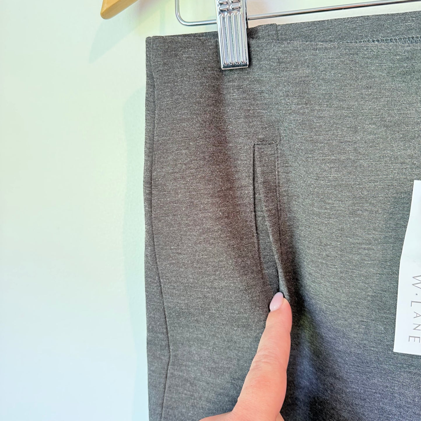 W. Lane Ponte Slim Leg Pants – Grey Marle (Size 10)