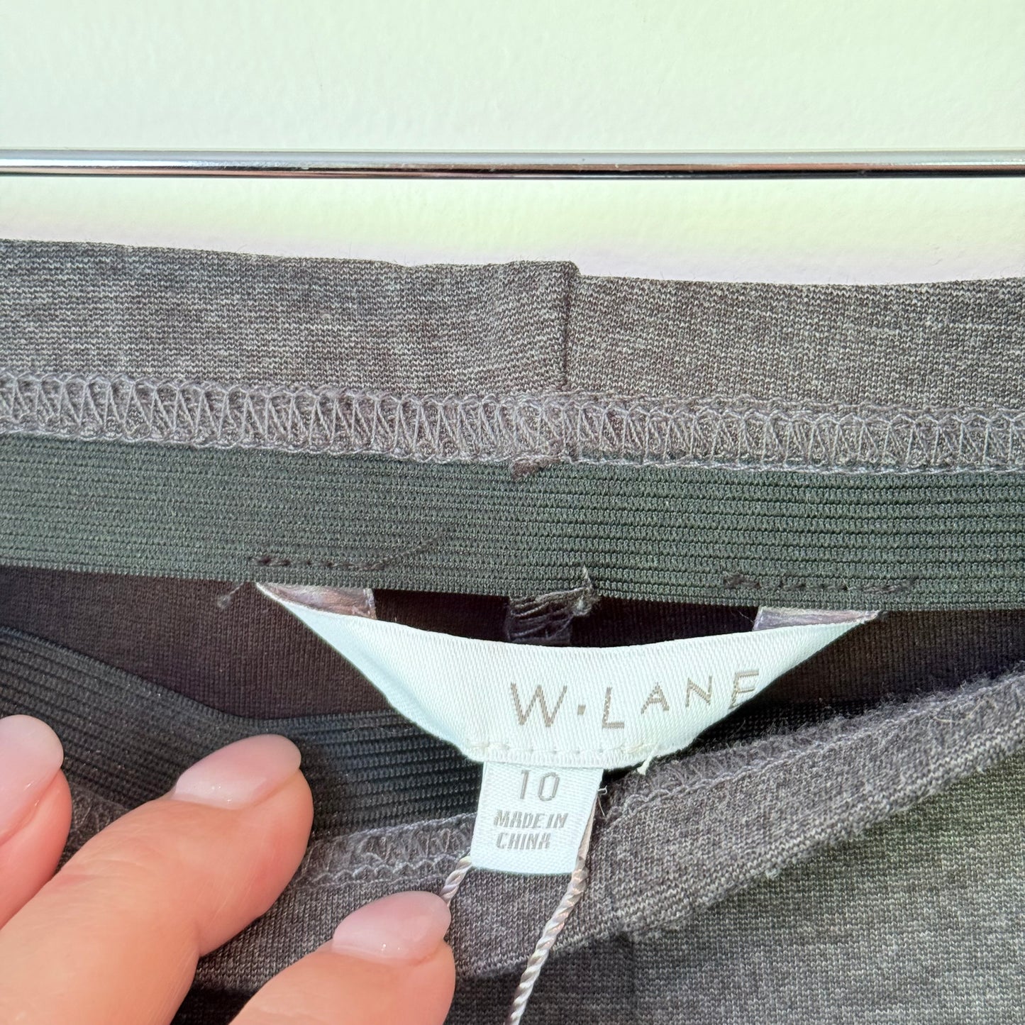 W. Lane Ponte Slim Leg Pants – Grey Marle (Size 10)