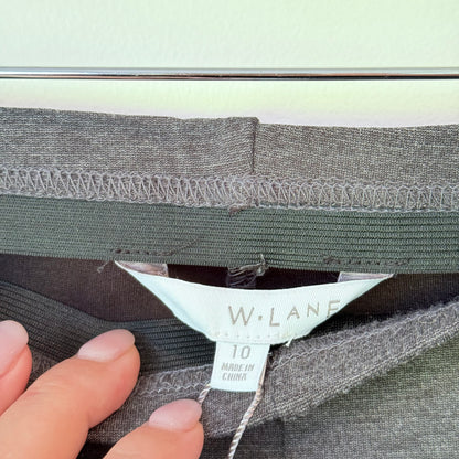 W. Lane Ponte Slim Leg Pants – Grey Marle (Size 10)