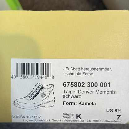 Waldläufer Kamela Black Leather Comfort Ankle Boots - 9.5 US