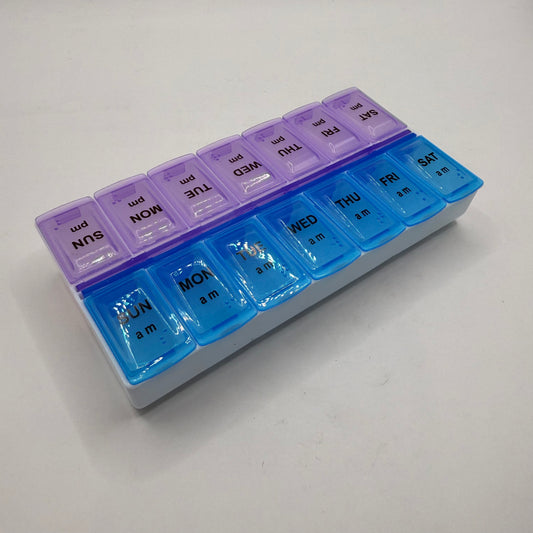 Weekly AM/PM Pill Organizer Box