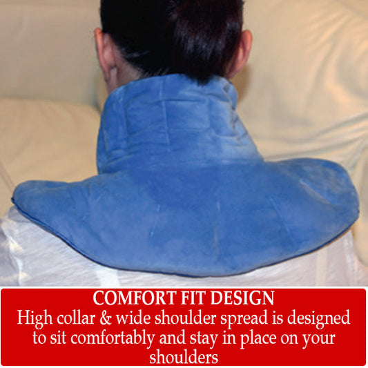 Weighted neck wrap 1.6kg – hot & cold therapy | deep relief with aromatherapy comfort - heating pads health and wellness