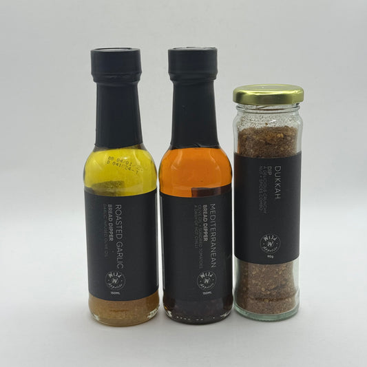 Wild Aphotic Dukkah + Roasted Garlic & Mediterranean Bread Dippers (Set of 3)