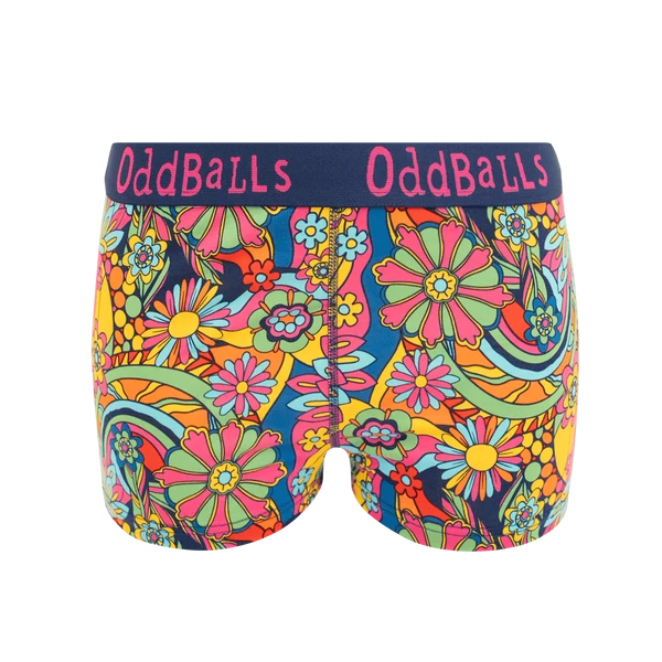 OddBalls Wildflower Women’s Boxer Shorts Size 8 XS