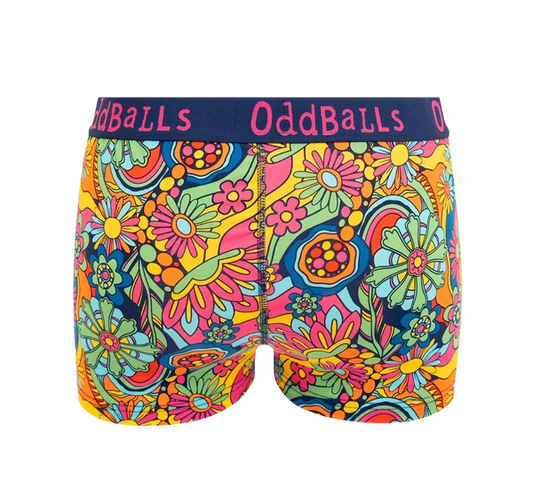 OddBalls Wildflower Women’s Boxer Shorts Size 8 XS