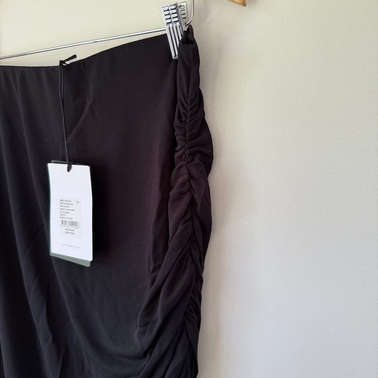 Witchery Black Jersey Gathered Skirt Size M