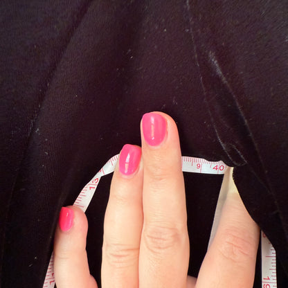 Wonderland Black Velvet Cheongsam Dress - 40cm Underarm