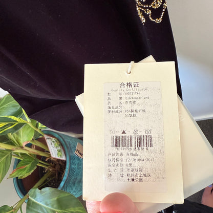 Wonderland Black Velvet Cheongsam Dress - 40cm Underarm