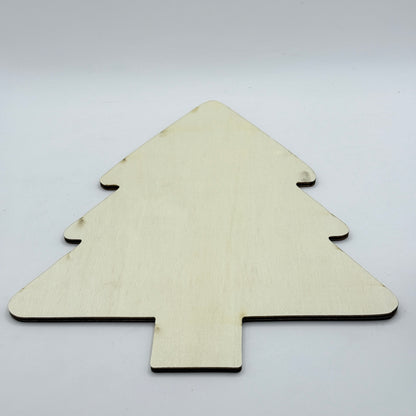 2D Wooden Christmas Tree Serving Platter & Craft Board