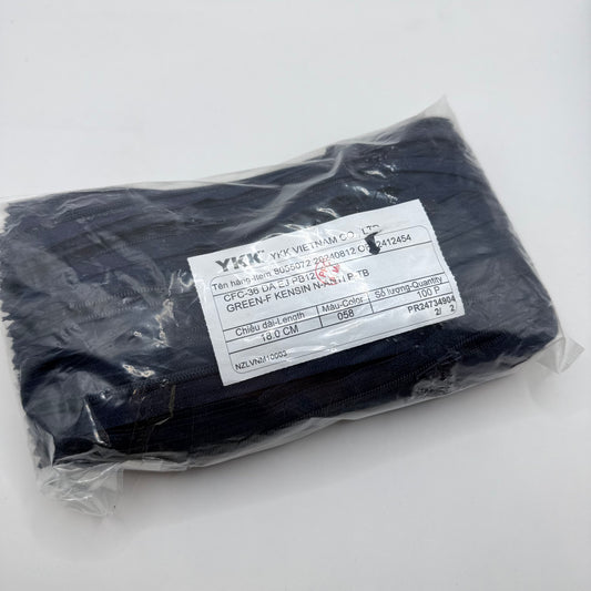 YKK Zippers 18cm 100 Pack Navy