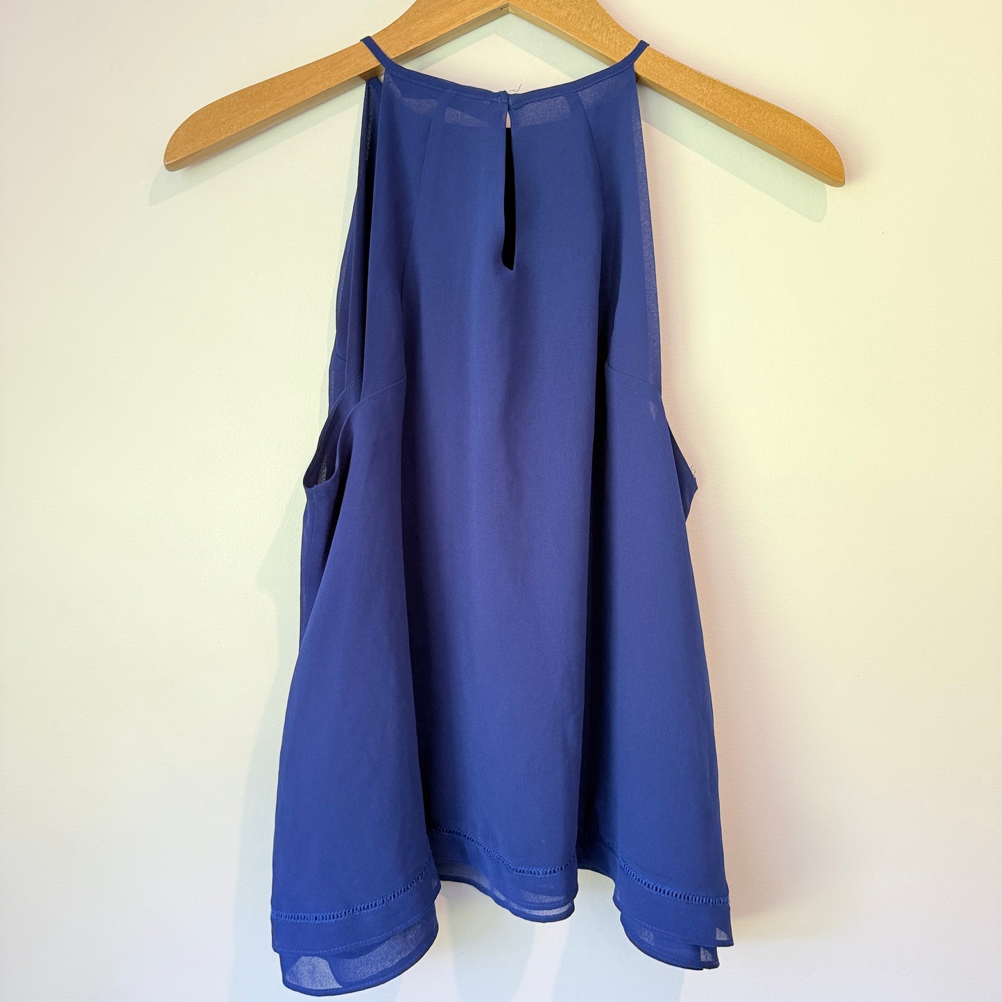 ZARA BASIC Halter Neck A-Line Top in Royal Blue - Size S
