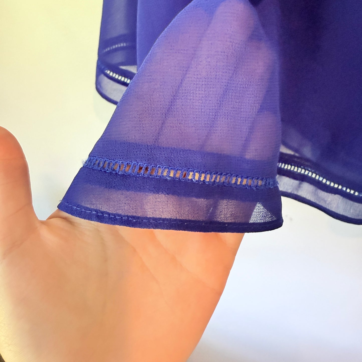 ZARA BASIC Halter Neck A-Line Top in Royal Blue - Size S