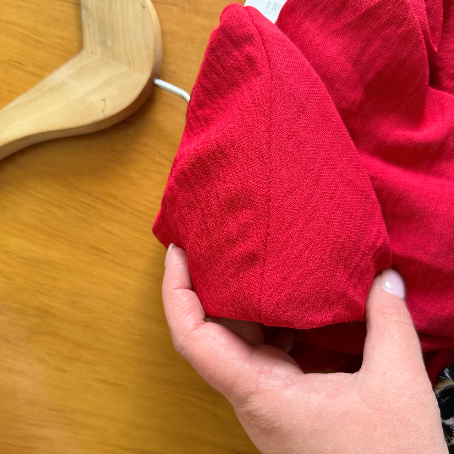 ZARA Red Ruched Side Bodycon Dress Size S