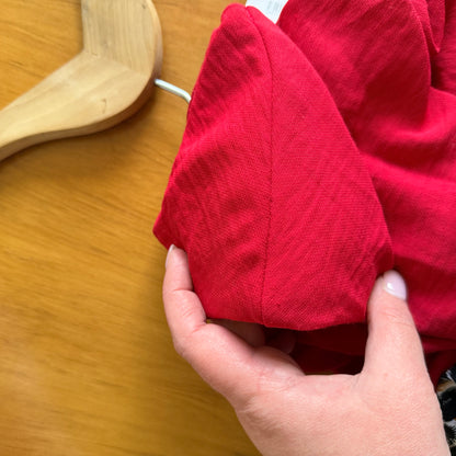 ZARA Red Ruched Side Bodycon Dress Size S