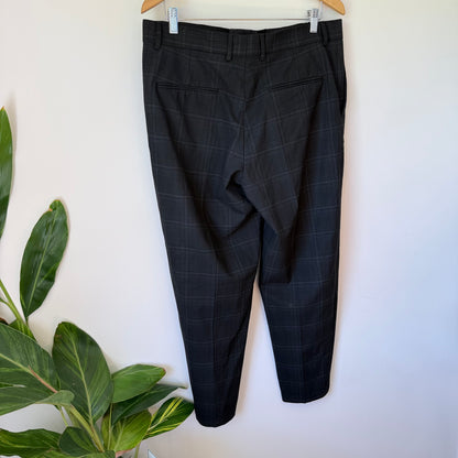 Zara Men's Plaid Stretch Trousers Size 32
