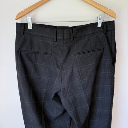 Zara Men's Plaid Stretch Trousers Size 32
