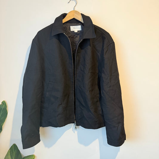 Zara Origins Zip-Up Jacket - Black - Large