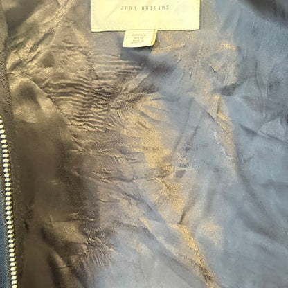 Zara Origins Zip-Up Jacket - Black - Large