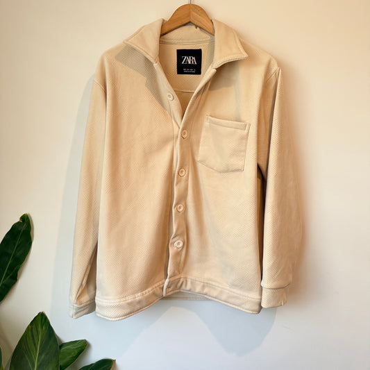 Zara overshirt / jacket - xl in cream - overshirts condition: used - original photo - top - what’s new women’s apparel