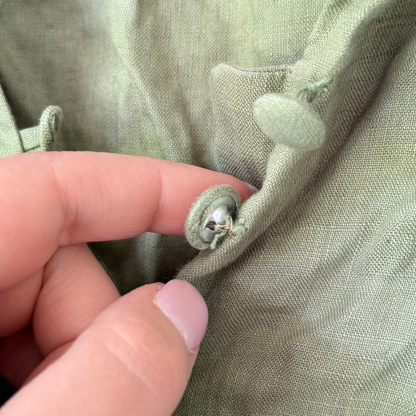 Zephyr Loungewear Pure Linen Three-Quarter Sleeve Shirt Size L