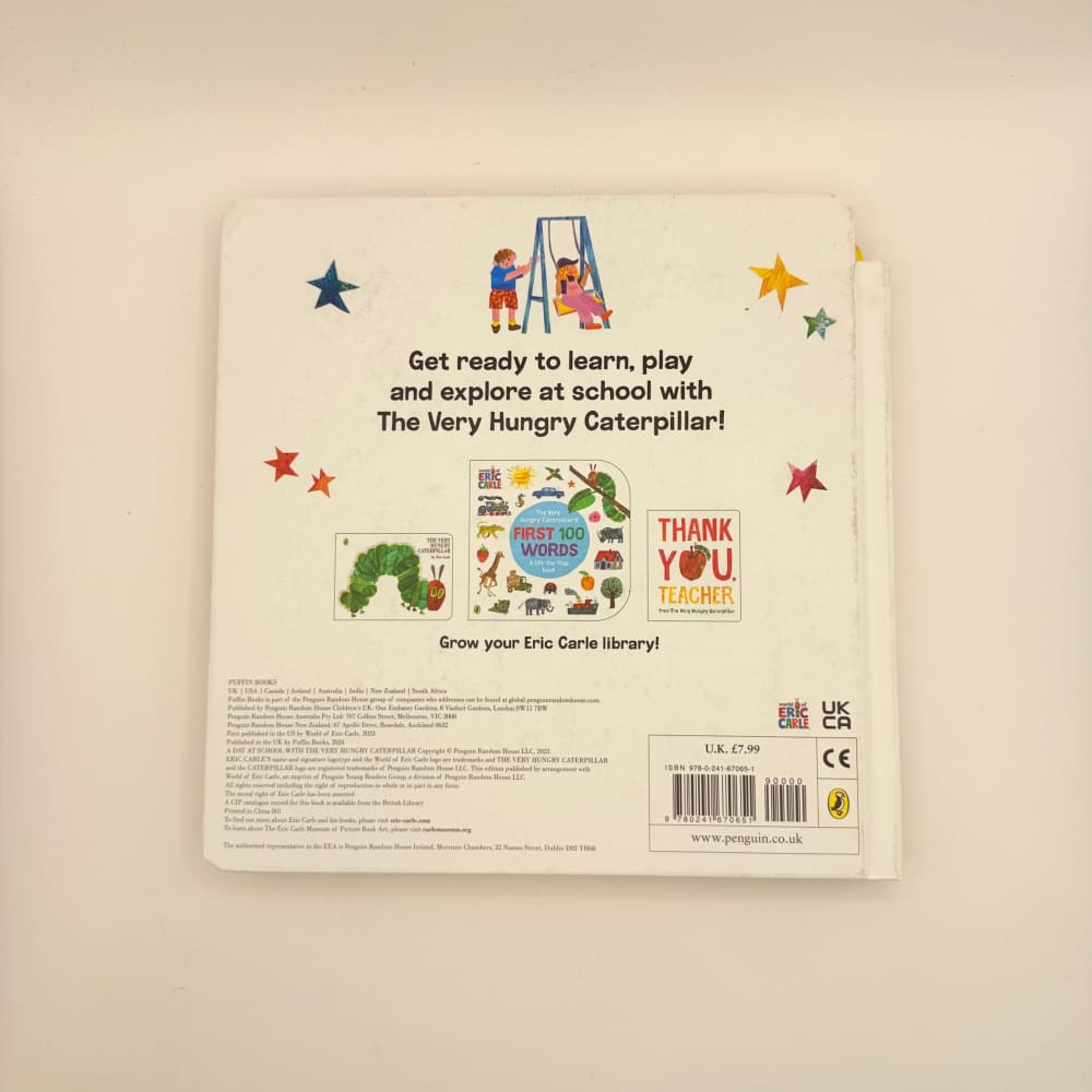 A day at school with the very hungry caterpillar board book - print books printed media