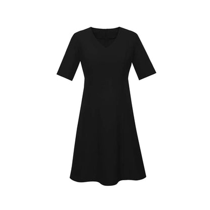 Biz corporates size 12 women’s black siena extended short sleeve dress - uniforms top women’s apparel