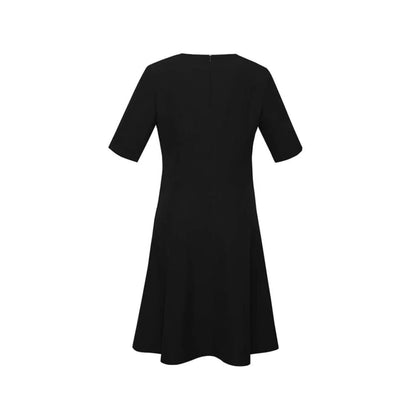 Biz corporates size 12 women’s black siena extended short sleeve dress - uniforms top women’s apparel
