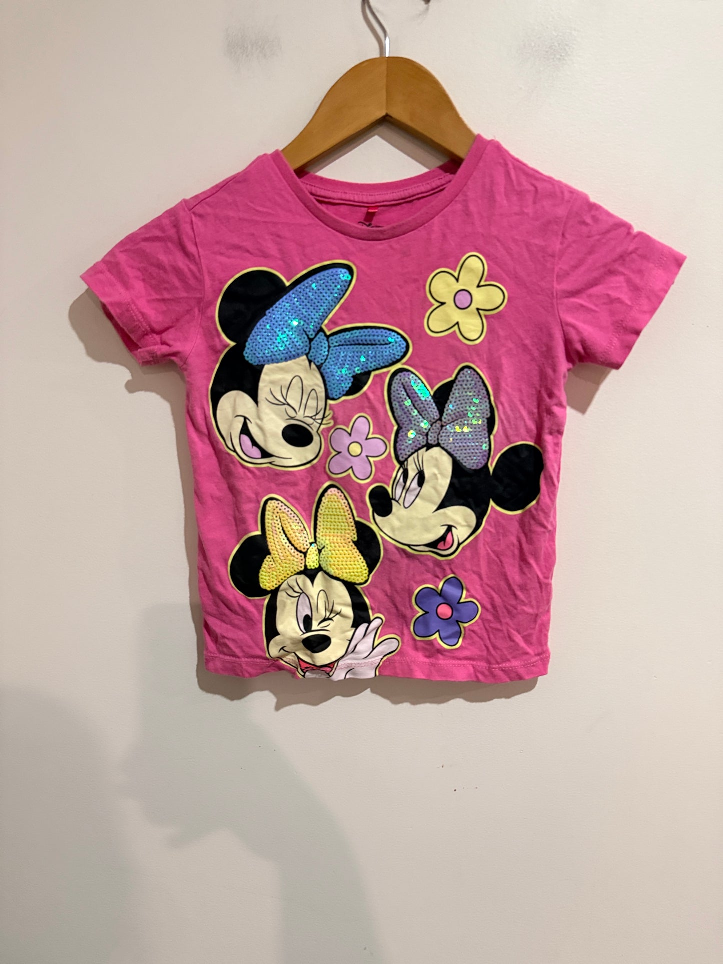 Disney Minnie Mouse Pink Graphic Tee - Size 4