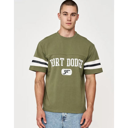 Absent men’s fort dodge graphic tee rrp $29.99 - xs / olive - t-shirts tops - what’s new men’s apparel